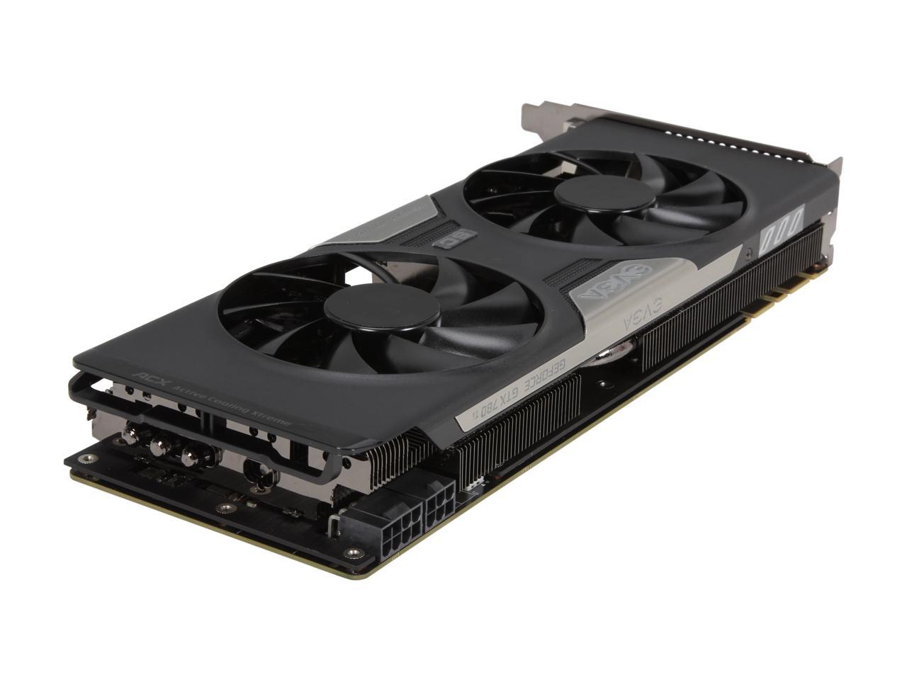 EVGA 03G-P4-2884-KR G-SYNC Support GeForce GTX 780 Ti Superclocked 3GB 384-Bit GDDR5 PCI Express 3.0 SLI Support w/EVGA ACX Cooler Video Card
