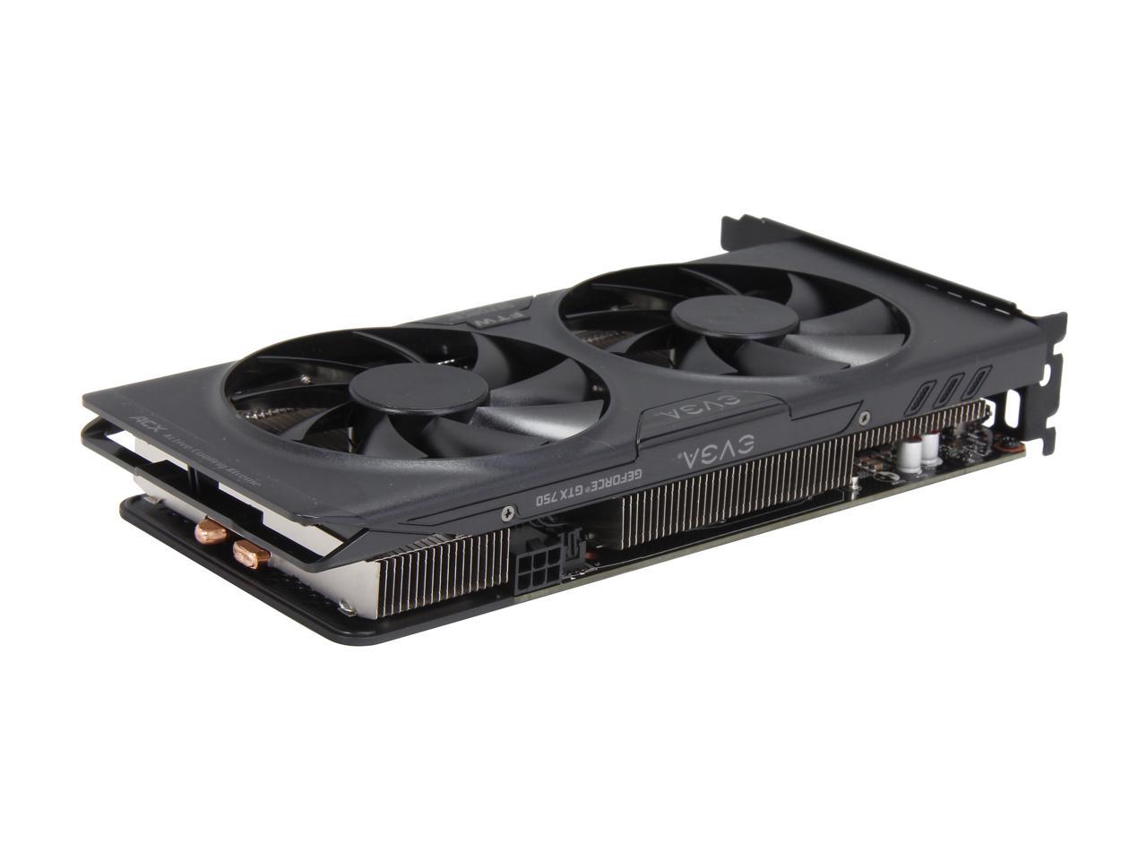 EVGA 01G-P4-2757-KR G-SYNC Support GeForce GTX 750 1GB 128-Bit GDDR5 PCI Express 3.0 FTW w/ ACX Cooler Video Card