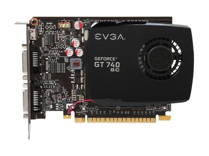 EVGA GeForce GT 740 Superclocked DirectX 12 (feature level 11_0) 02G-P4-2742-KR 2GB 128-Bit DDR3 PCI Express 3.0 Video Card