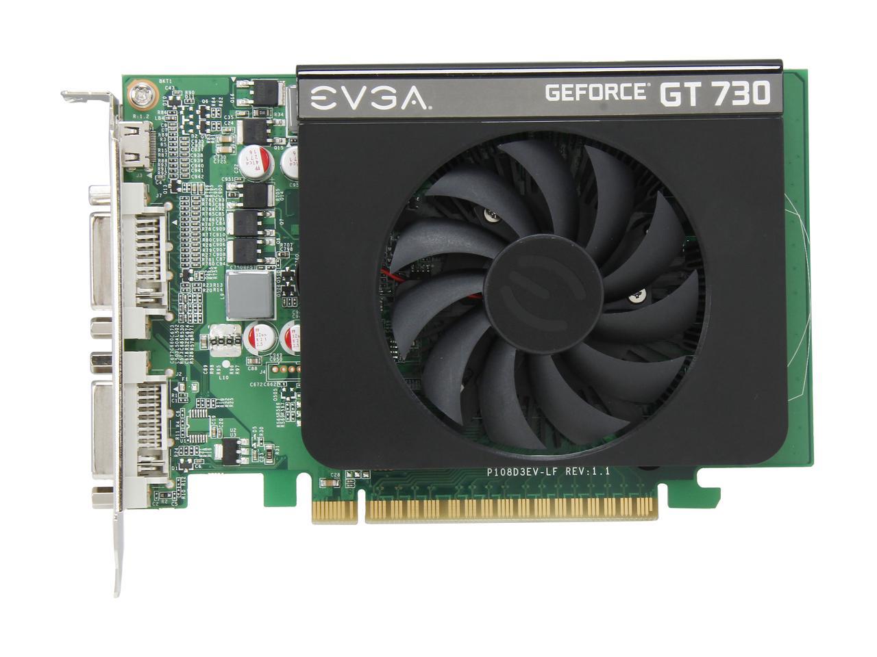 EVGA GeForce GT 730 DirectX 12 01G-P3-2731-KR 1GB 128-Bit DDR3 PCI Express 2.0 Video Card