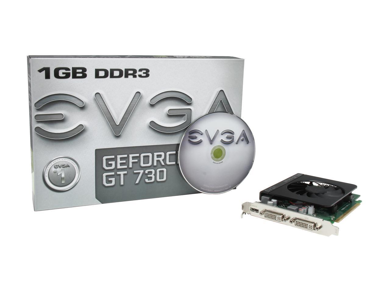 EVGA GeForce GT 730 DirectX 12 01G-P3-2731-KR 1GB 128-Bit DDR3 PCI Express 2.0 Video Card