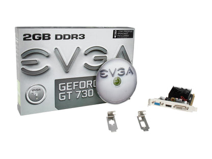 EVGA GeForce GT 730 DirectX 12 02G-P3-2732-KR 2GB 128-Bit DDR3 PCI Express 2.0 Low Profile Video Card