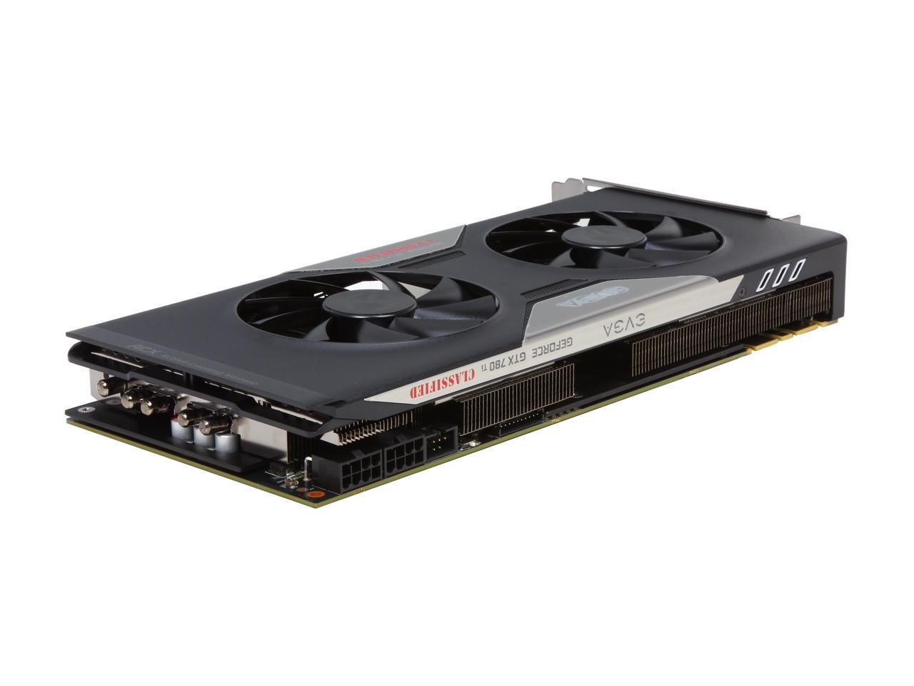 EVGA GeForce GTX 780 Ti DirectX 12 03G-P4-2887-KR 3GB 384-Bit GDDR5 PCI Express 3.0 x16 SLI Support Video Card