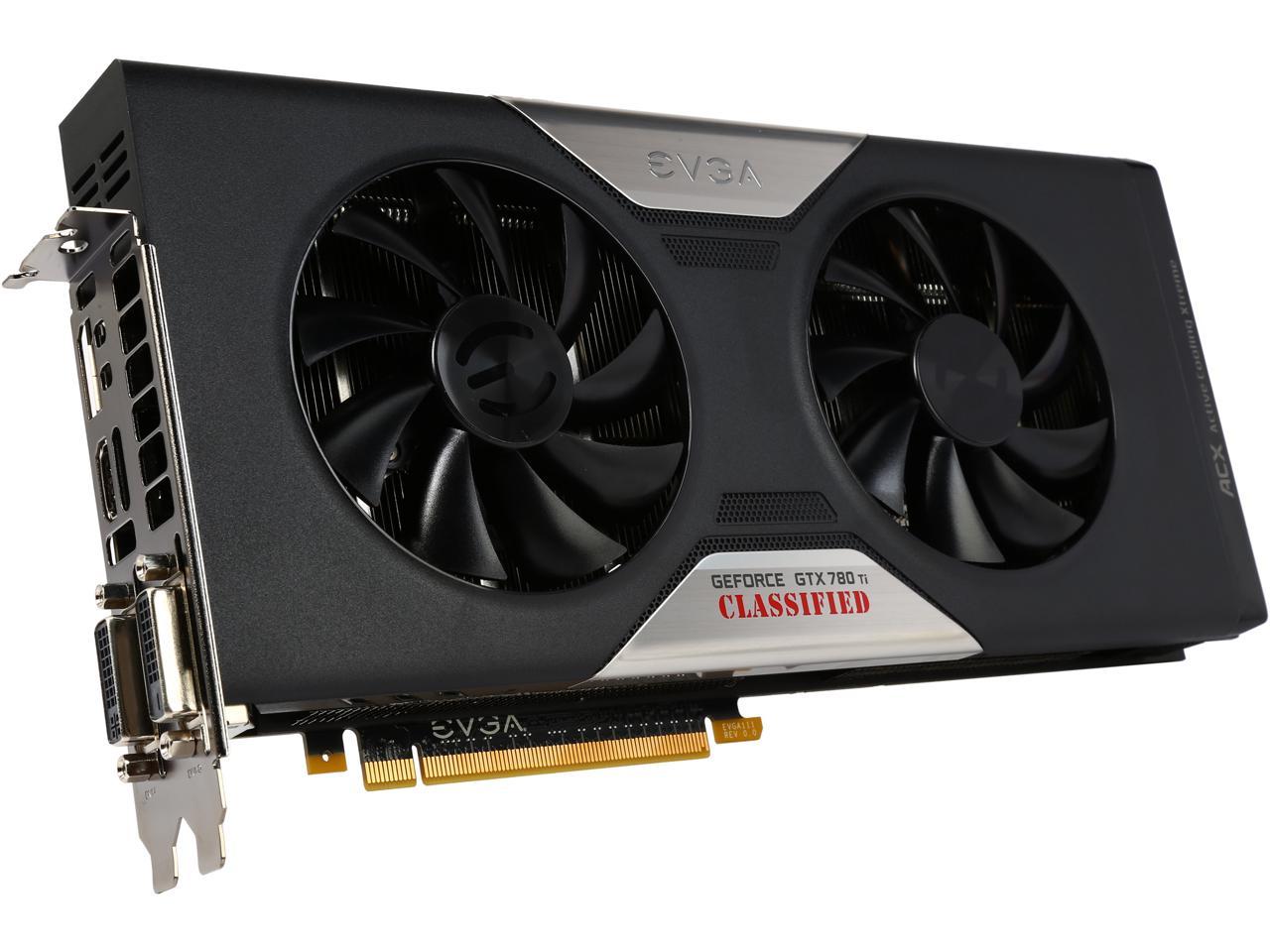 EVGA 03G-P4-2888-RX GeForce GTX 780 Ti 3GB 384-Bit GDDR5 PCI Express 3.0 SLI Support Video Card Factory Refurbished