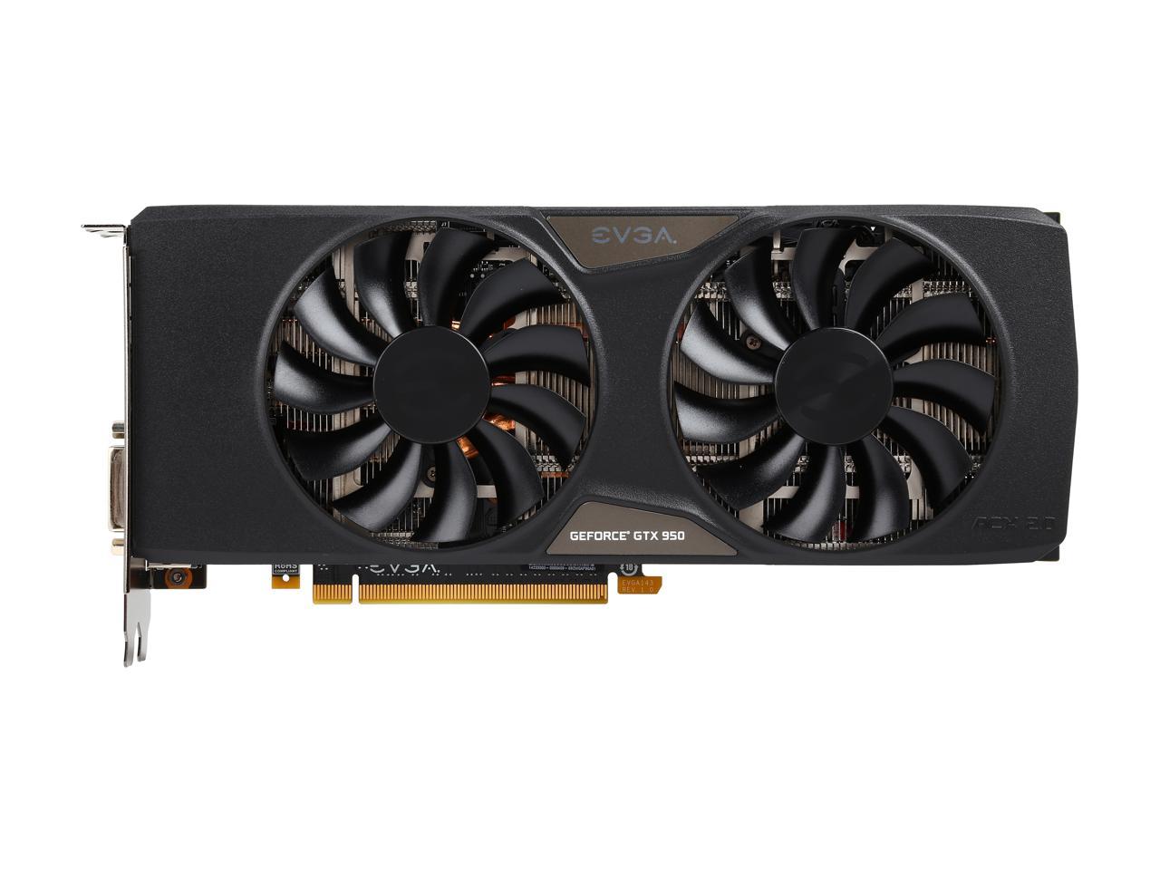 EVGA GeForce GTX 950 02G-P4-2958-KR 2GB FTW GAMING, Silent Cooling Gaming Graphics Card