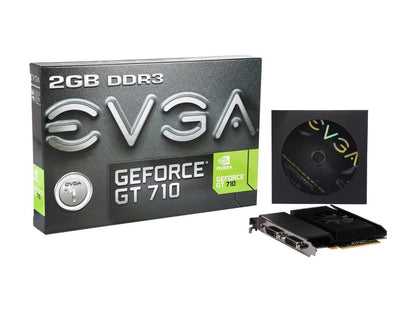 EVGA GeForce GT 710 DirectX 12 02G-P3-2717-KR 2GB 64-Bit DDR3 PCI Express 2.0 Video Card