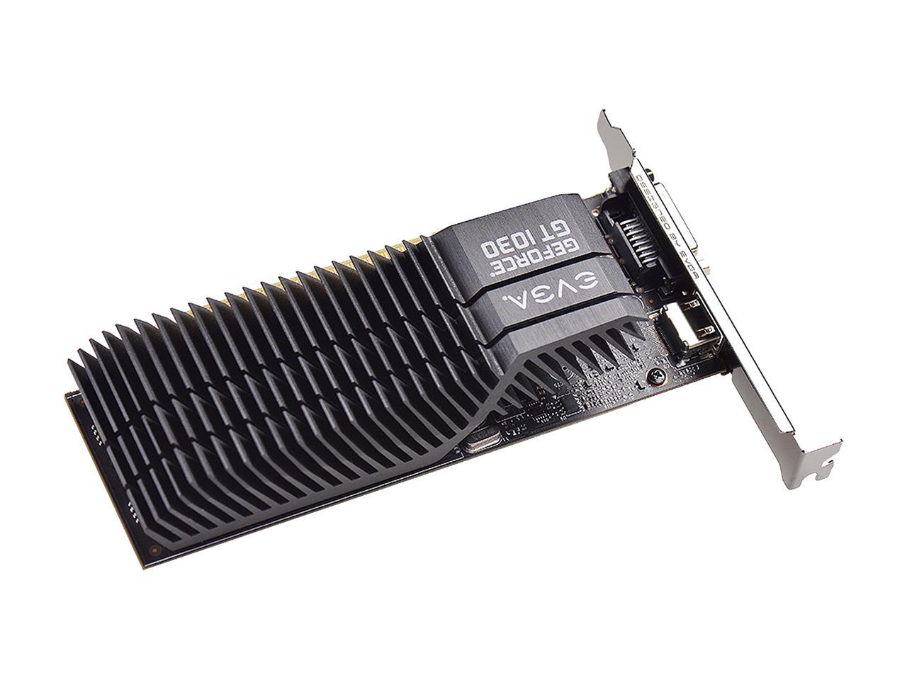 EVGA GeForce GT 1030 SC, 02G-P4-6332-KR, 2GB GDDR5, Passive, Low Profile