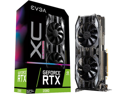 EVGA GeForce RTX 2080 XC ULTRA GAMING, 08G-P4-2183-KR, 8GB GDDR6, Dual HDB Fans & RGB LED