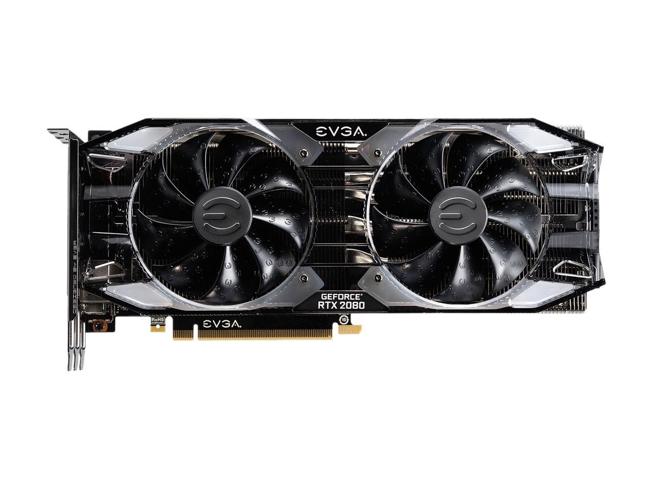 EVGA GeForce RTX 2080 XC ULTRA GAMING, 08G-P4-2183-KR, 8GB GDDR6, Dual HDB Fans & RGB LED