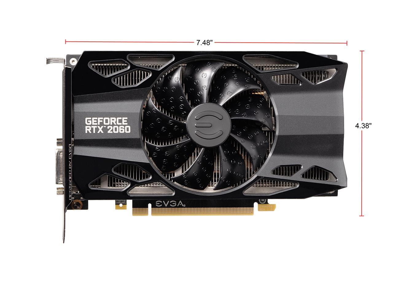 EVGA GeForce RTX 2060 XC GAMING, 6GB GDDR6, HDB Fan Graphics Card 06G-P4-2063-KR