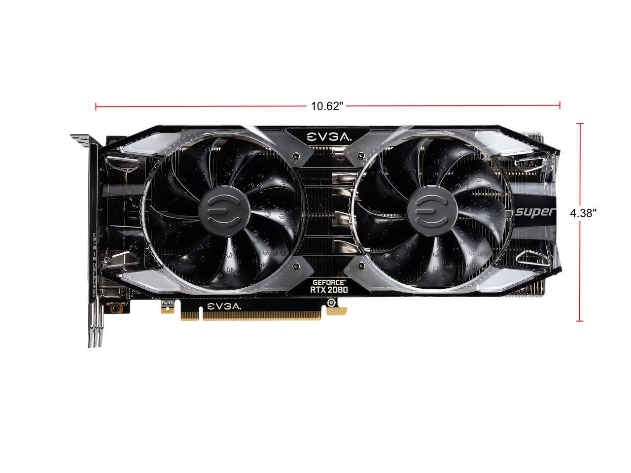 EVGA GeForce RTX 2080 SUPER XC ULTRA GAMING Video Card, 08G-P4-3183-KR, 8GB GDDR6, RGB LED, Metal Backplate