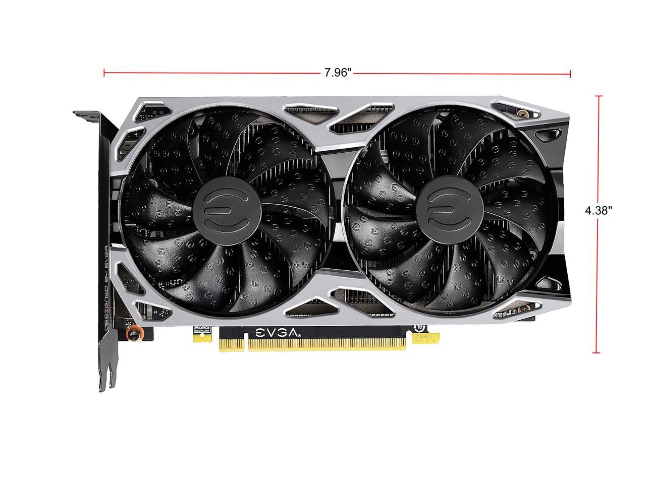 EVGA GeForce RTX 2060 KO ULTRA GAMING Video Card, 06G-P4-2068-KR, 6GB GDDR6, Dual Fans, Metal Backplate