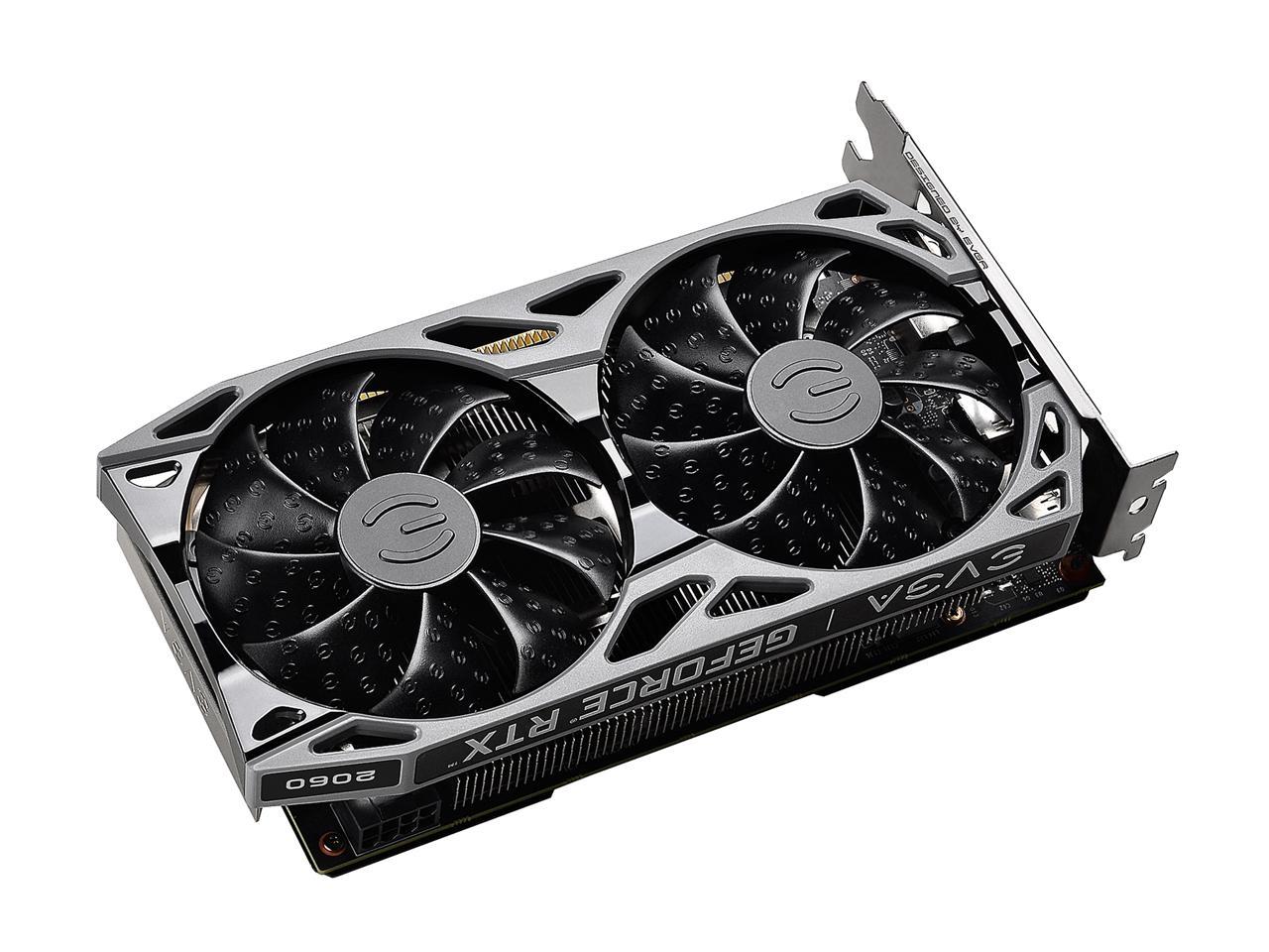 EVGA GeForce RTX 2060 KO GAMING Video Card, 06G-P4-2066-KR, 6GB GDDR6, Dual Fans, Metal Backplate