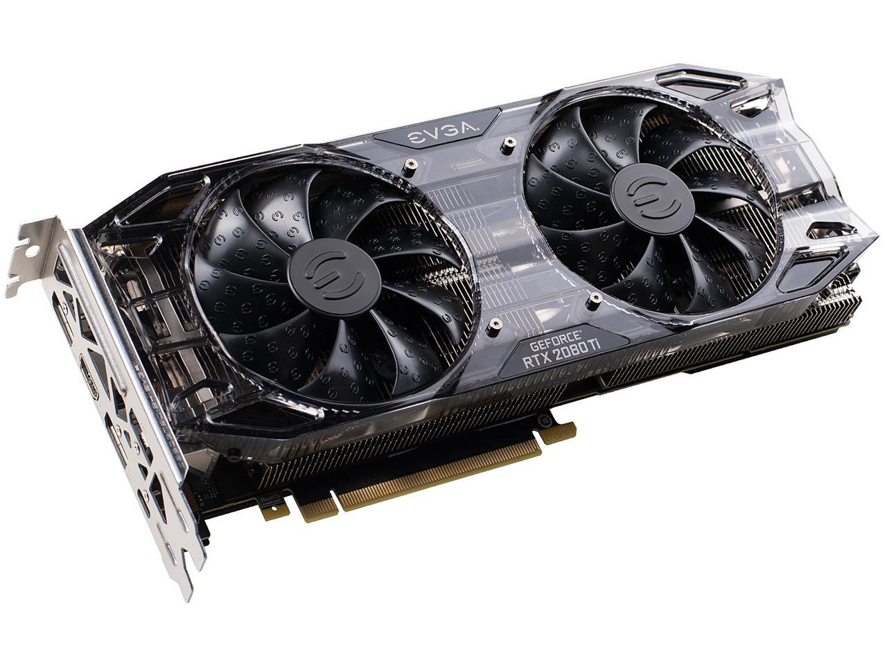 EVGA GeForce RTX 2080 Ti BLACK EDITION GAMING, 11G-P4-2281-RX, 11GB GDDR6, Dual HDB Fans & RGB LED