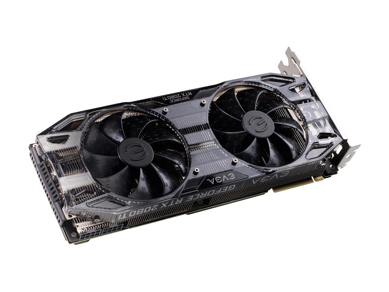 EVGA GeForce RTX 2080 Ti BLACK EDITION GAMING, 11G-P4-2281-RX, 11GB GDDR6, Dual HDB Fans & RGB LED