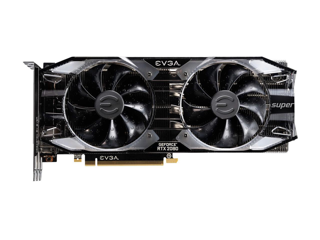 EVGA GeForce RTX 2080 SUPER XC ULTRA GAMING, 08G-P4-3183-RX, 8GB GDDR6, RGB LED, Metal Backplate