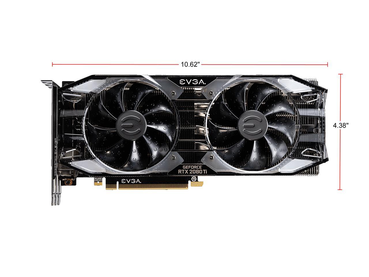 EVGA GeForce RTX 2080 Ti XC ULTRA GAMING Video Card, 11G-P4-2383-RX, 11GB GDDR6, Dual HDB Fans & RGB LED