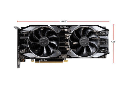 EVGA GeForce RTX 2080 Ti XC ULTRA GAMING Video Card, 11G-P4-2383-RX, 11GB GDDR6, Dual HDB Fans & RGB LED