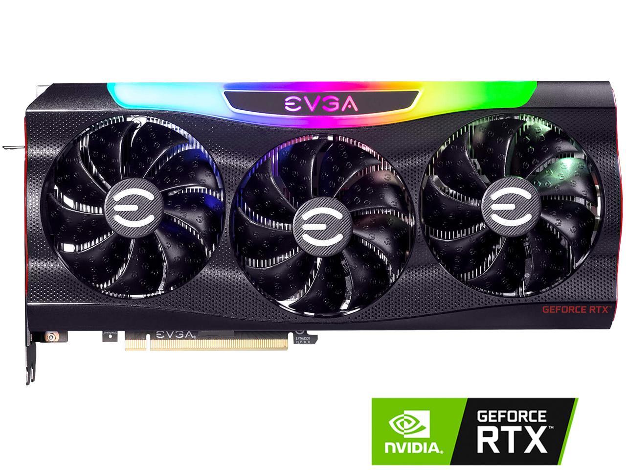 EVGA GeForce RTX 3080 FTW3 GAMING Video Card, 10G-P5-3895-KR, 10GB GDDR6X, iCX3 Technology, ARGB LED, Metal Backplate