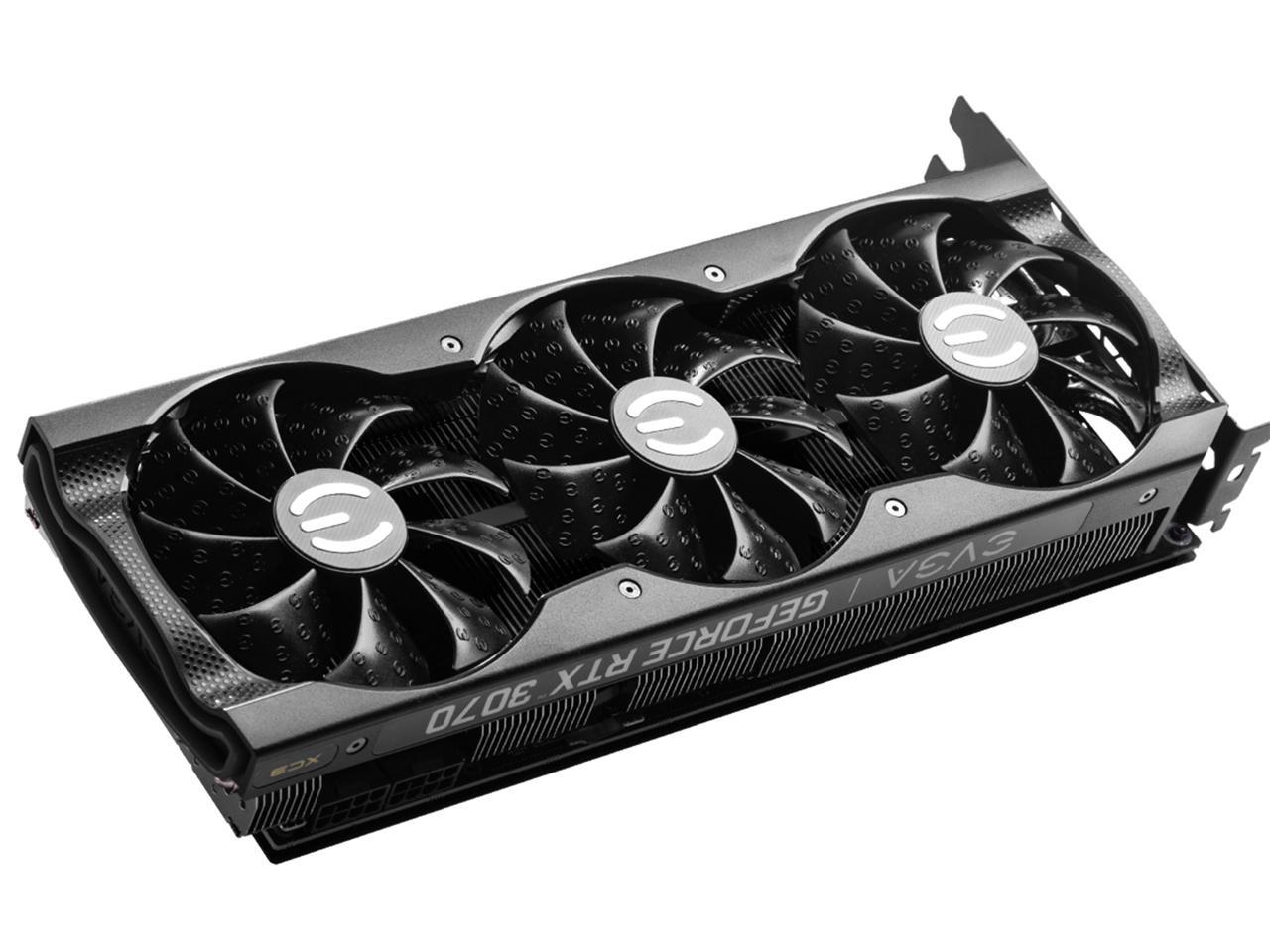 EVGA GeForce RTX 3070 XC3 GAMING Video Card, 08G-P5-3753-KR, 8GB GDDR6, iCX3 Cooling, ARGB LED, Metal Backplate