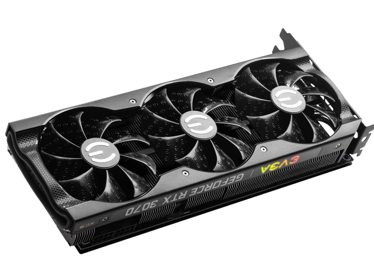 EVGA GeForce RTX 3070 XC3 ULTRA GAMING Video Card, 08G-P5-3755-KR, 8GB GDDR6, iCX3 Cooling, ARGB LED, Metal Backplate
