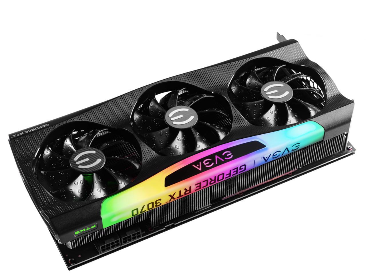 EVGA GeForce RTX 3070 FTW3 GAMING Video Card, 08G-P5-3765-KR, 8GB GDDR6, iCX3 Technology, ARGB LED, Metal Backplate