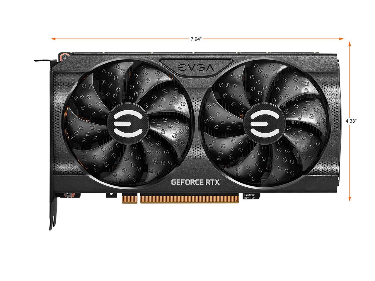 EVGA GeForce RTX 3060 XC BLACK GAMING, 12G-P5-3655-KR, 12GB GDDR6, Dual-Fan