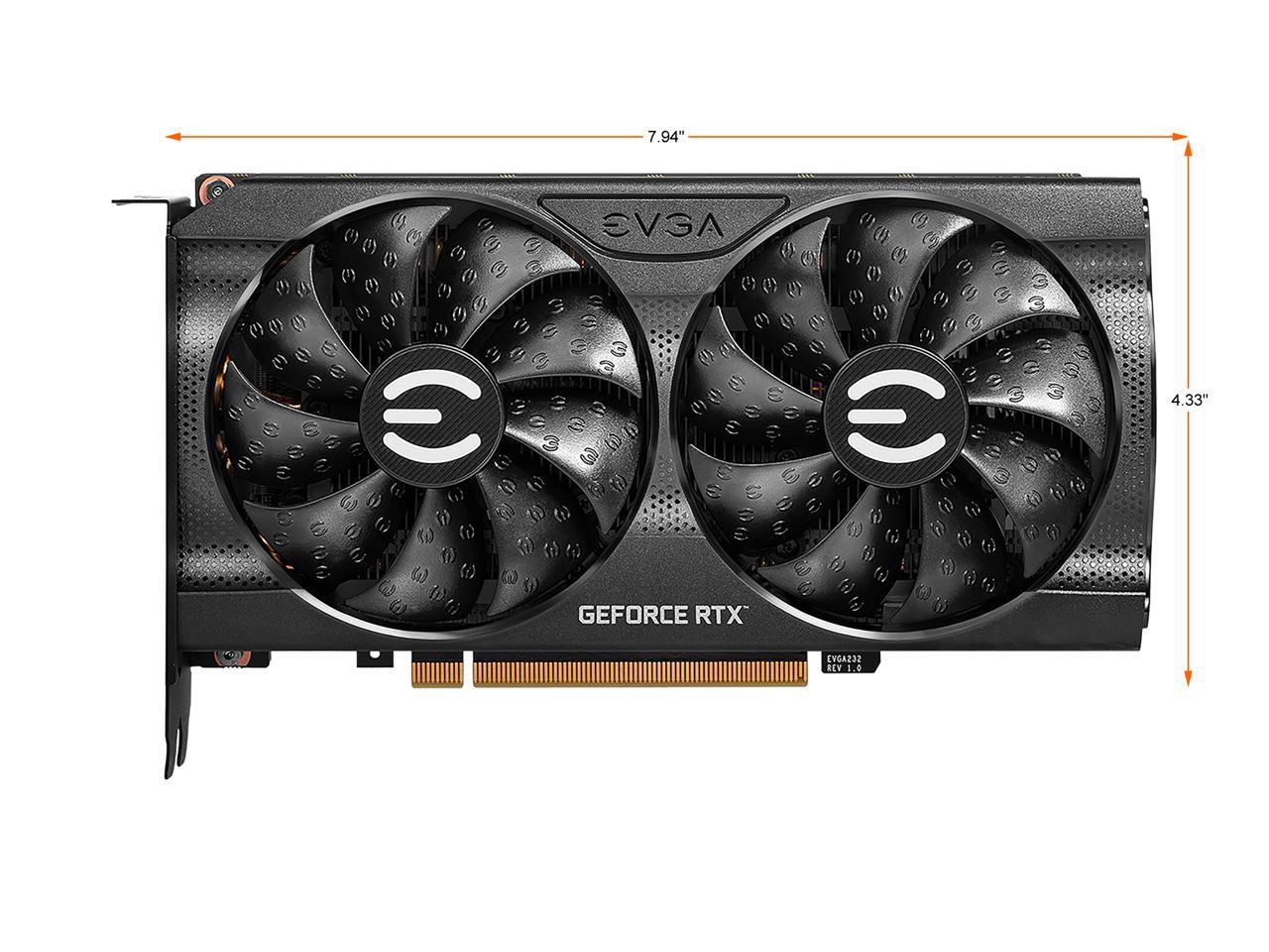 EVGA GeForce RTX 3060 Ti XC GAMING Video Card, 08G-P5-3663-KL, 8GB GDDR6, Metal Backplate, LHR