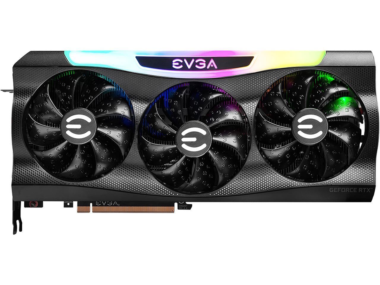 EVGA GeForce RTX 3070 FTW3 ULTRA GAMING Video Card, 08G-P5-3767-KL, 8GB GDDR6, iCX3 Technology, ARGB LED, Metal Backplate, LHR