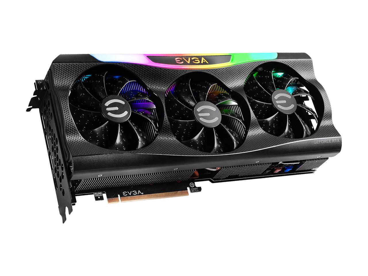 EVGA GeForce RTX 3070 FTW3 ULTRA GAMING Video Card, 08G-P5-3767-KL, 8GB GDDR6, iCX3 Technology, ARGB LED, Metal Backplate, LHR