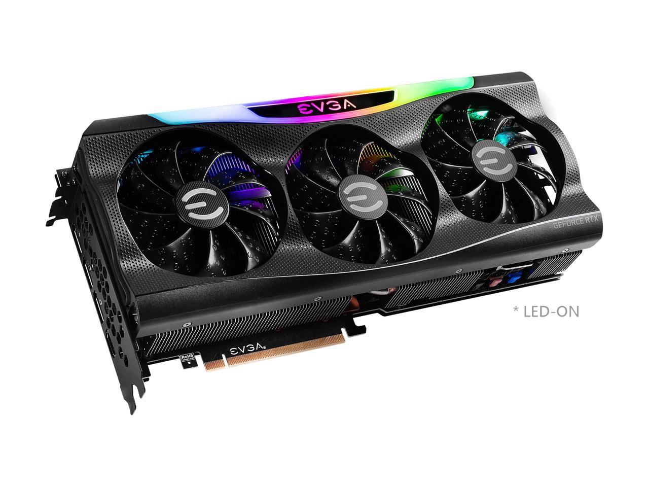 EVGA GeForce RTX 3080 Ti FTW3 ULTRA GAMING Video Card, 12G-P5-3967-KR, 12GB GDDR6X, iCX3 Technology, ARGB LED, Metal Backplate