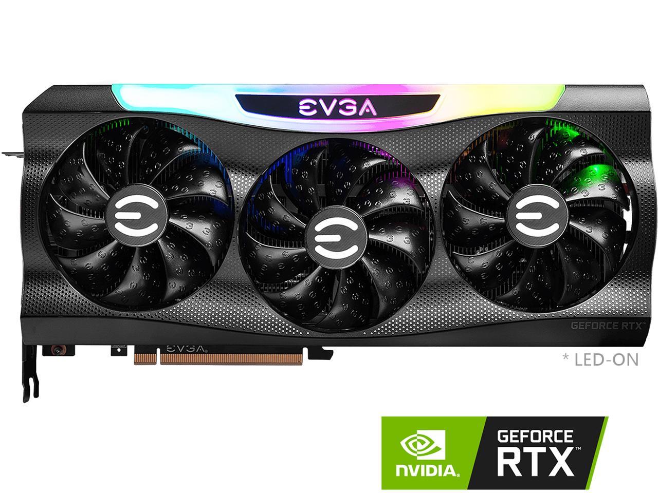 EVGA GeForce RTX 3070 Ti FTW3 ULTRA GAMING Video Card, 08G-P5-3797-KL, 8GB GDDR6X, iCX3 Technology, ARGB LED, Metal Backplate
