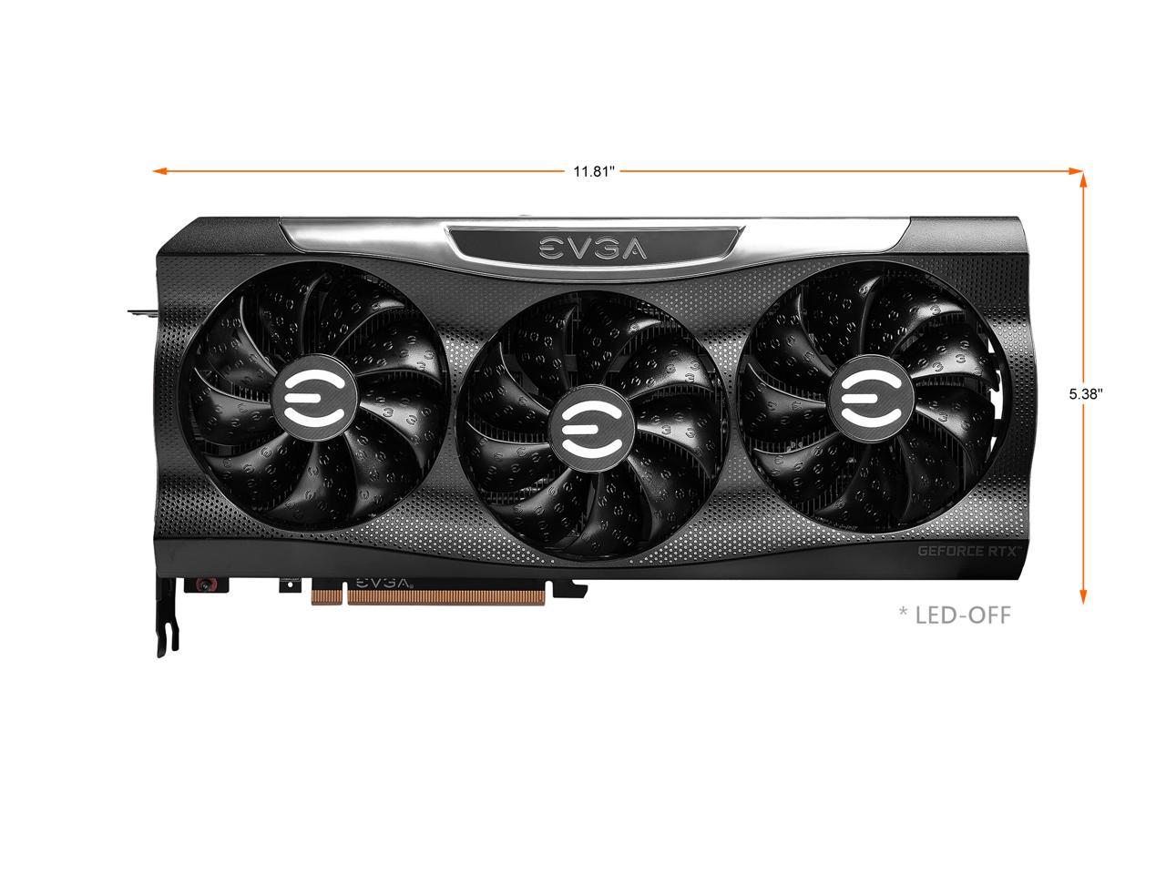 EVGA FTW3 ULTRA GeForce RTX 3080 12GB GDDR6X PCI Express 4.0 ATX Video Card, LHR 12G-P5-4877-KL