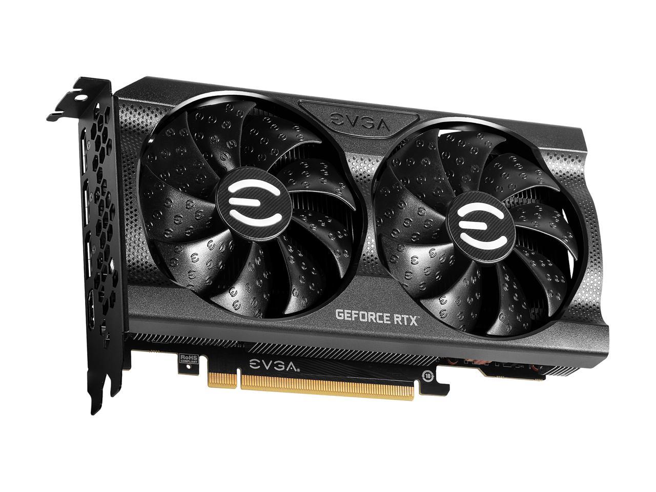 EVGA GeForce RTX 3050 XC BLACK GAMING Video Card, 08G-P5-3551-KR, 8GB GDDR6, Dual-Fan