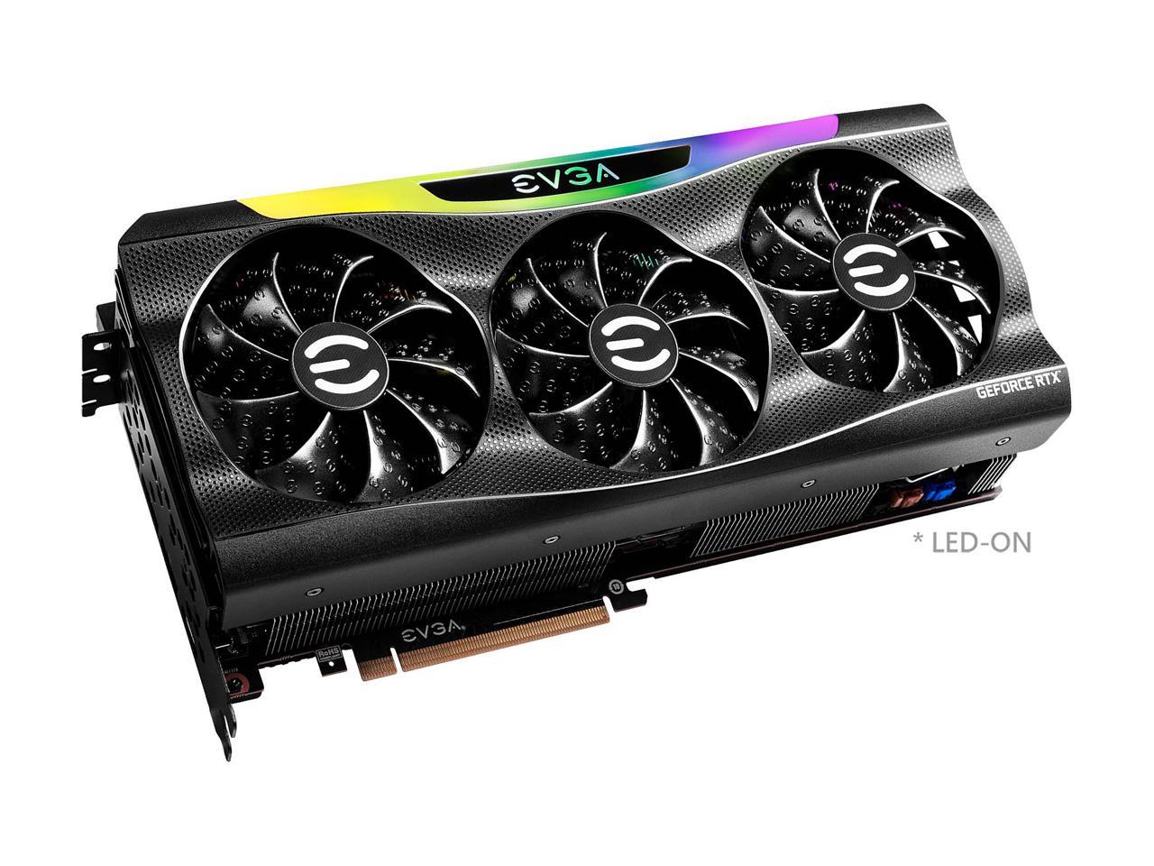 EVGA GeForce RTX 3090 Ti FTW3 BLACK GAMING, 24G-P5-4981-KR, 24GB GDDR6X, iCX3 Technology, ARGB LED, Metal Backplate, Includes eLeash