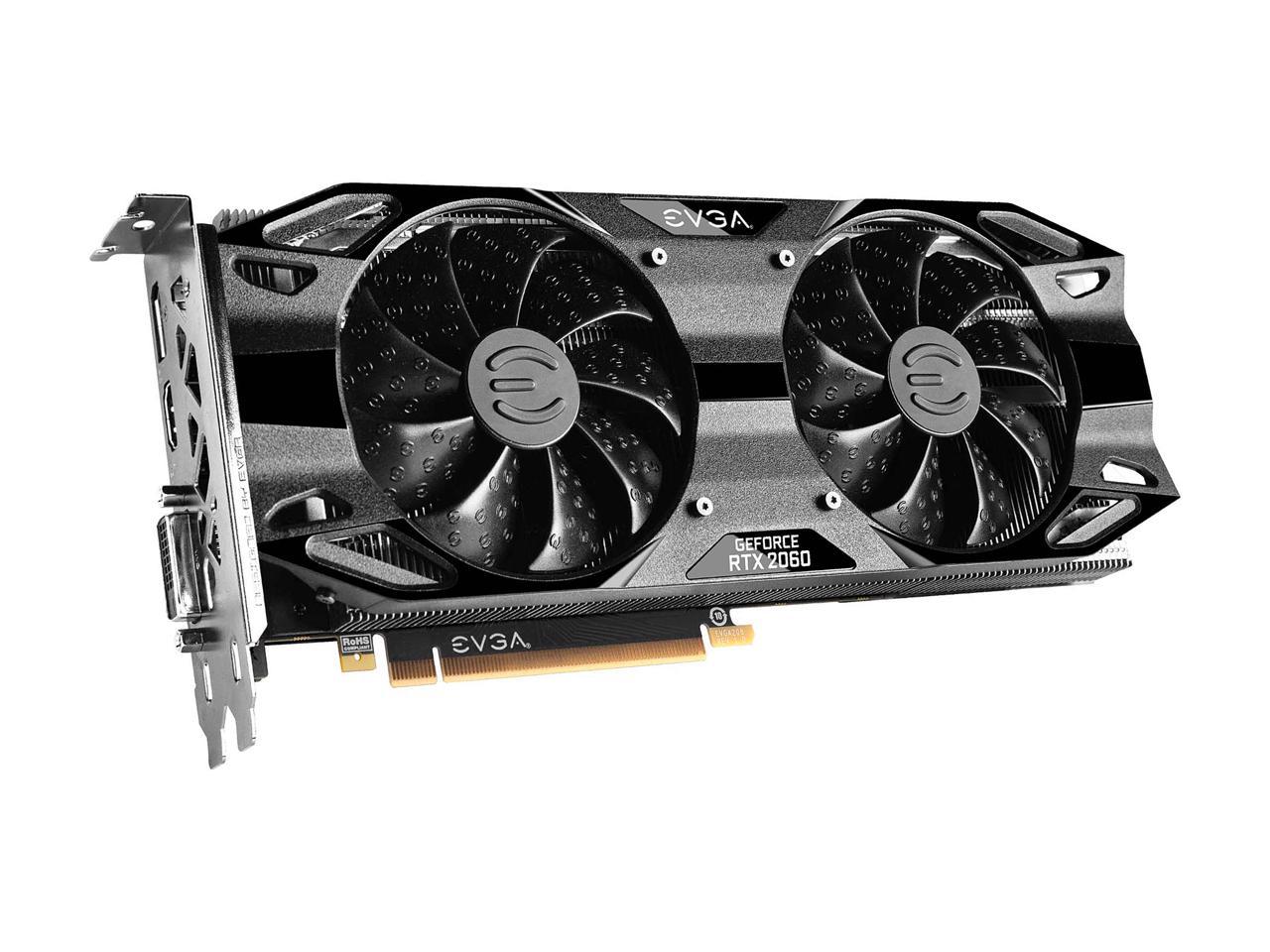 EVGA GeForce RTX 2060 12GB XC BLACK GAMING, 12G-P4-2261-KR, 12GB GDDR6, Dual Fans, Metal Backplate