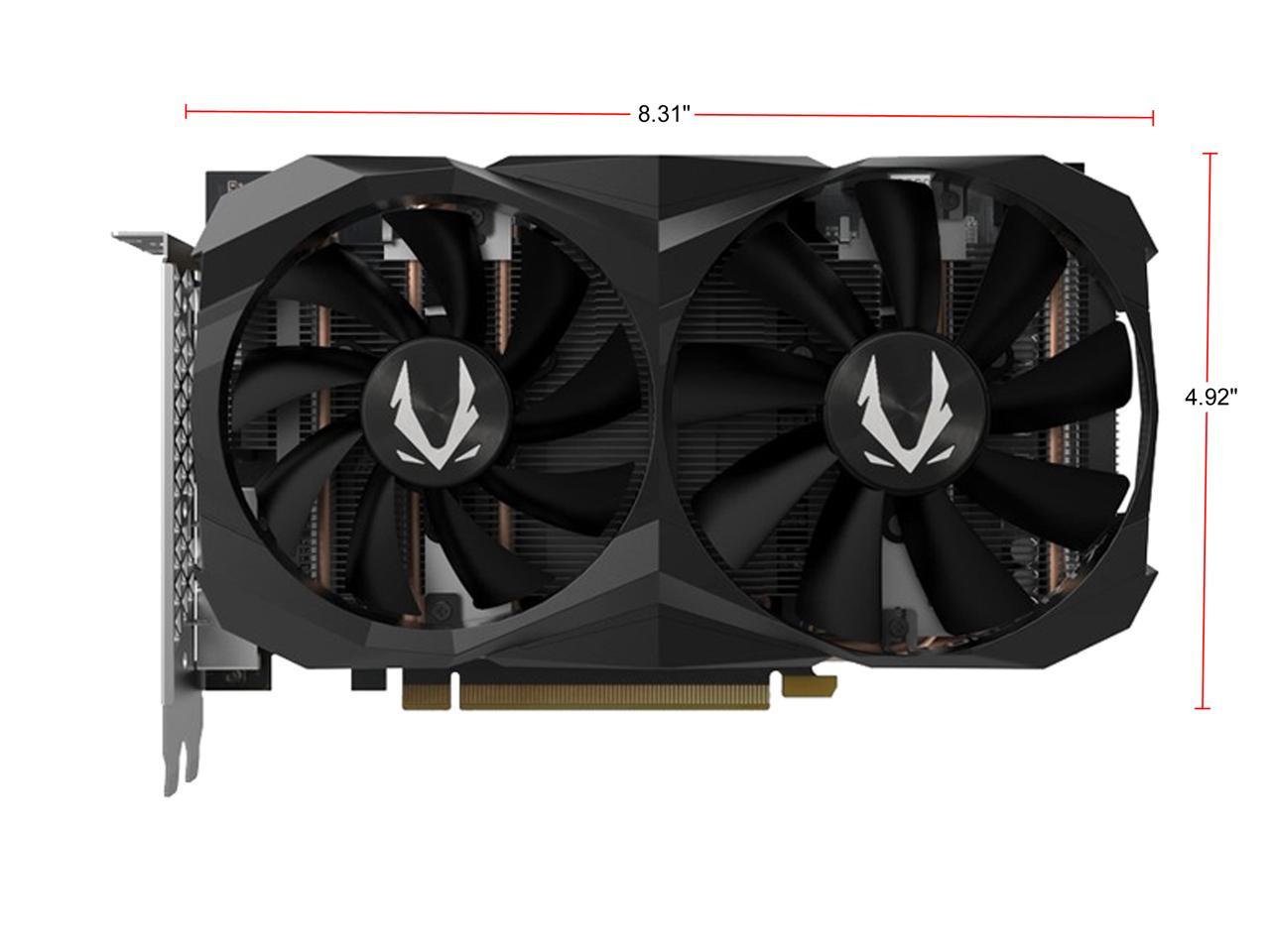 ZOTAC GAMING GeForce RTX 2060 6GB GDDR6 192-bit Gaming Graphics Card, Super Compact, ZT-T20600K-10M