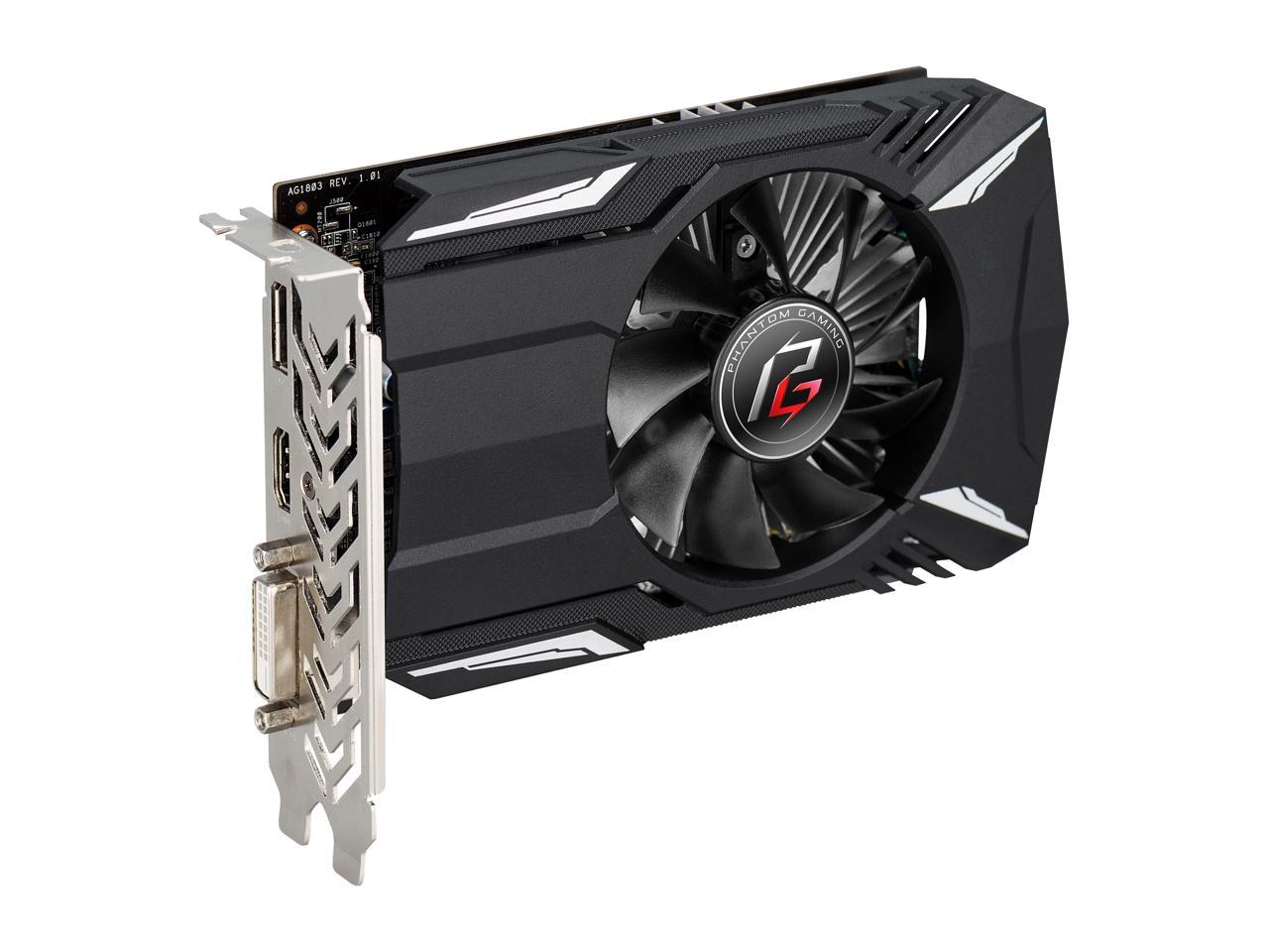 ASRock Phantom Gaming Radeon RX 560 DirectX 12 RX560 4G 4GB 128-Bit GDDR5 PCI Express 3.0 x16 (Uses x8) HDCP Ready Video Card