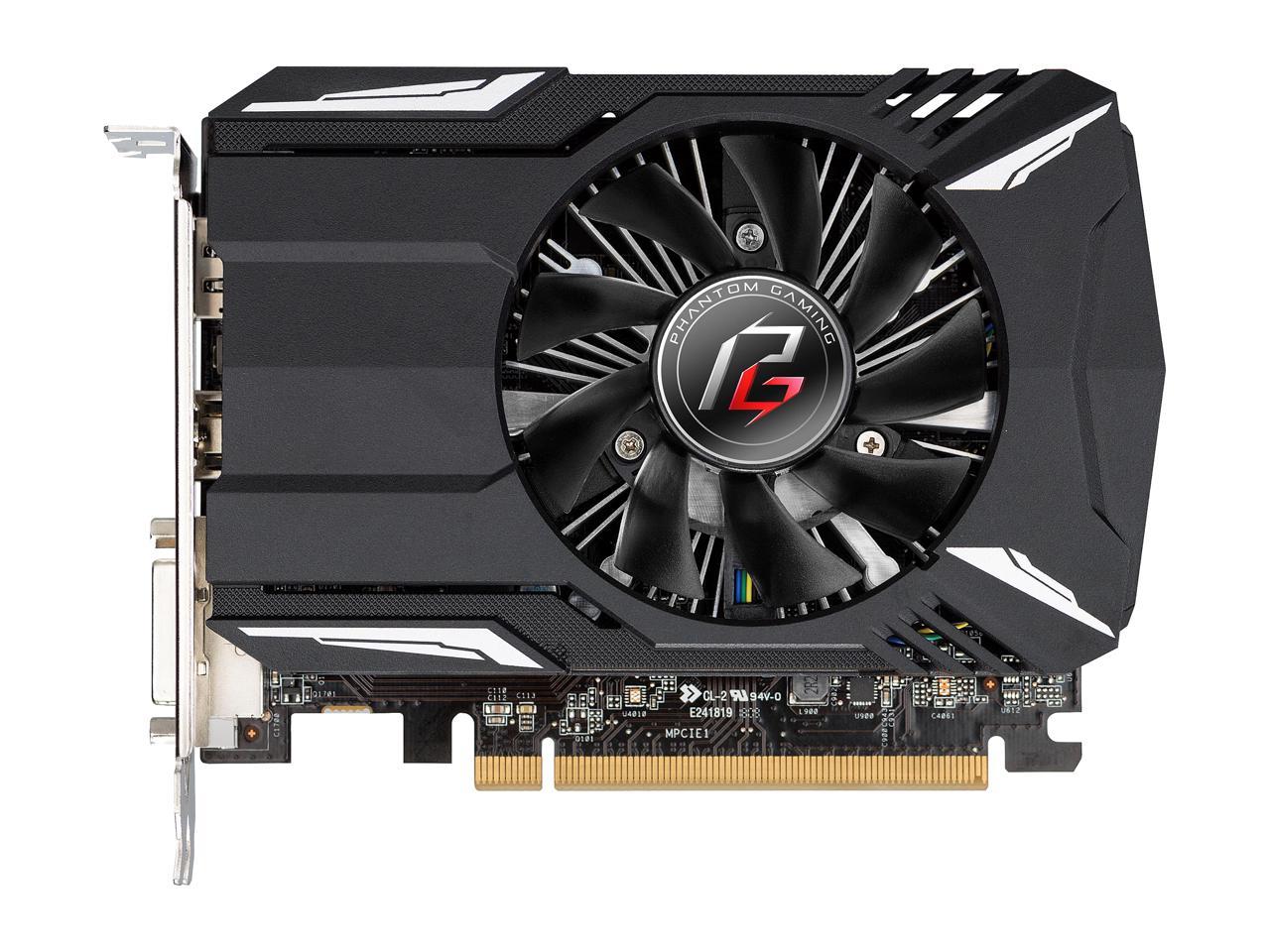 ASRock Phantom Gaming Radeon RX 560 DirectX 12 RX560 4G 4GB 128-Bit GDDR5 PCI Express 3.0 x16 (Uses x8) HDCP Ready Video Card