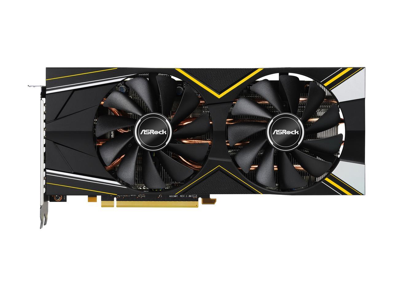 ASRock Radeon RX 5700 XT DirectX 12 RX 5700 XT CHALLENGER D 8G OC 8GB 256-Bit GDDR6 PCI Express 4.0 HDCP Ready Video Card