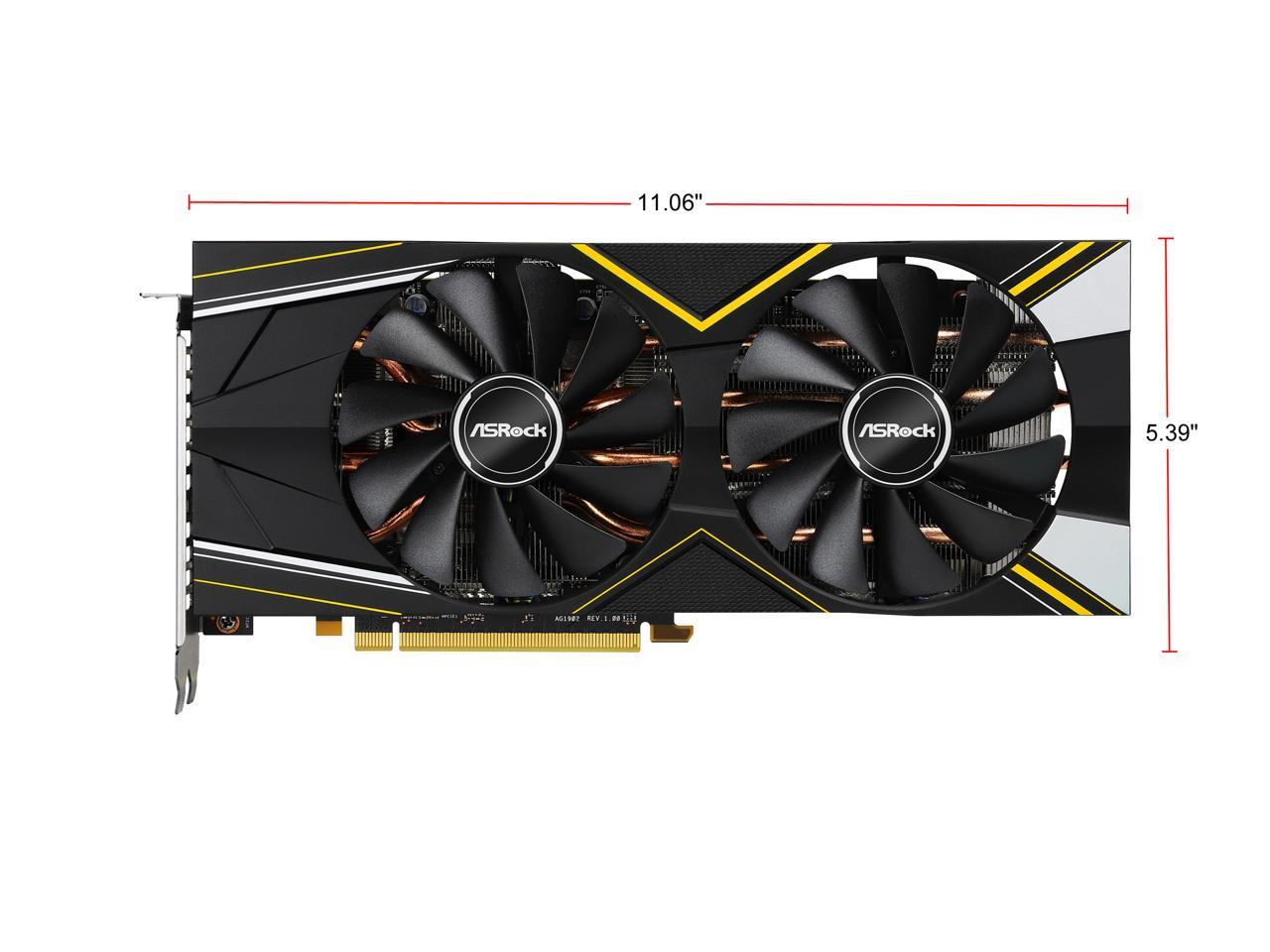 ASRock Radeon RX 5700 XT DirectX 12 RX 5700 XT CHALLENGER D 8G OC 8GB 256-Bit GDDR6 PCI Express 4.0 HDCP Ready Video Card