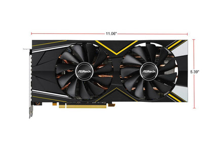 ASRock Radeon RX 5700 XT DirectX 12 RX 5700 XT CHALLENGER D 8G OC 8GB 256-Bit GDDR6 PCI Express 4.0 HDCP Ready Video Card