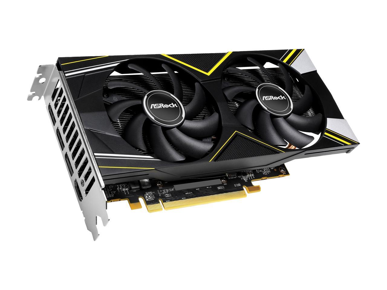 ASRock Challenger D Radeon RX 5500 XT DirectX 12 RX5500XT CLD 4GO 4GB 128-Bit GDDR6 PCI Express 4.0 x8 HDCP Ready Video Card
