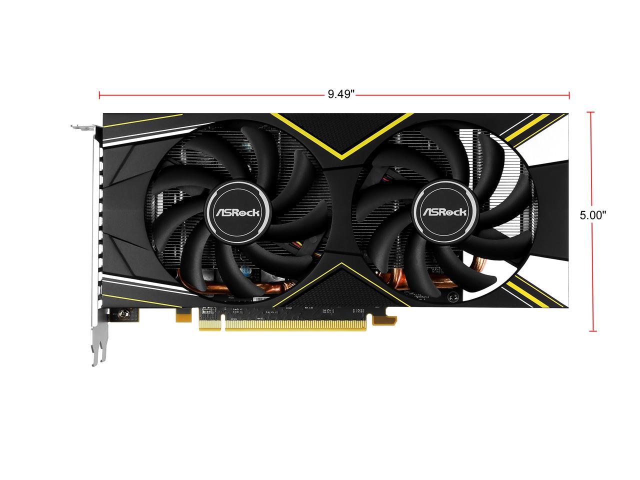 ASRock Challenger D Radeon RX 5500 XT DirectX 12 RX5500XT CLD 4GO 4GB 128-Bit GDDR6 PCI Express 4.0 x8 HDCP Ready Video Card