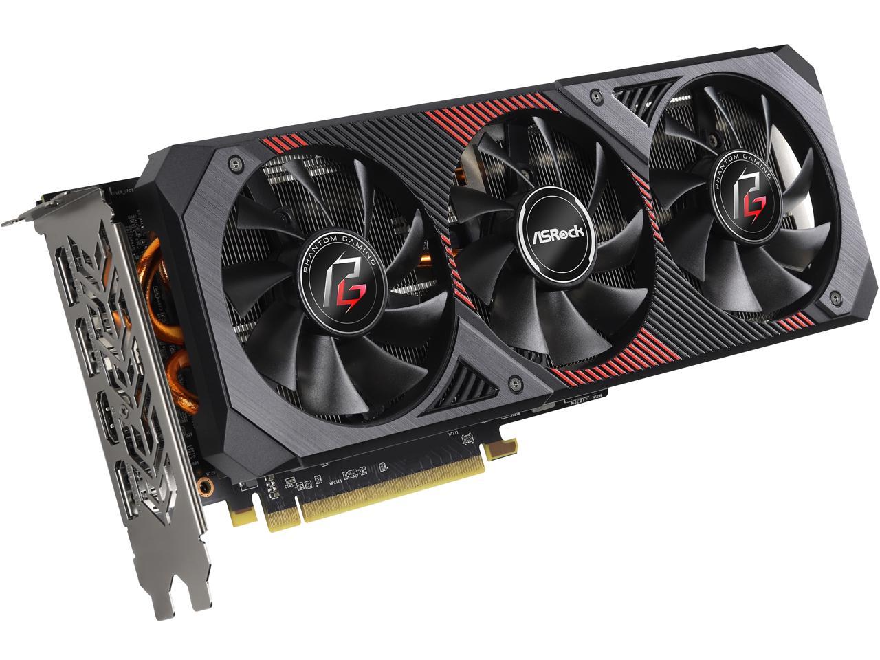 ASRock Phantom Gaming D3 Radeon RX 5600 XT RX5600XT PGD3 6GO 6GB (14Gbps) 192-Bit GDDR6 PCI Express 4.0 x16 HDCP Ready Video Card