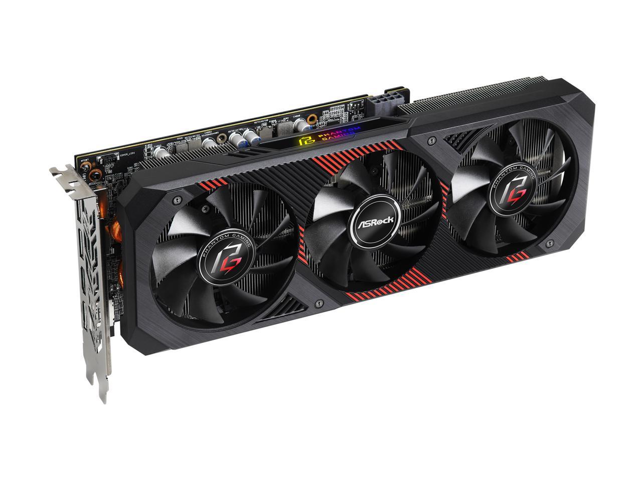 ASRock Phantom Gaming D3 Radeon RX 5600 XT RX5600XT PGD3 6GO 6GB (14Gbps) 192-Bit GDDR6 PCI Express 4.0 x16 HDCP Ready Video Card