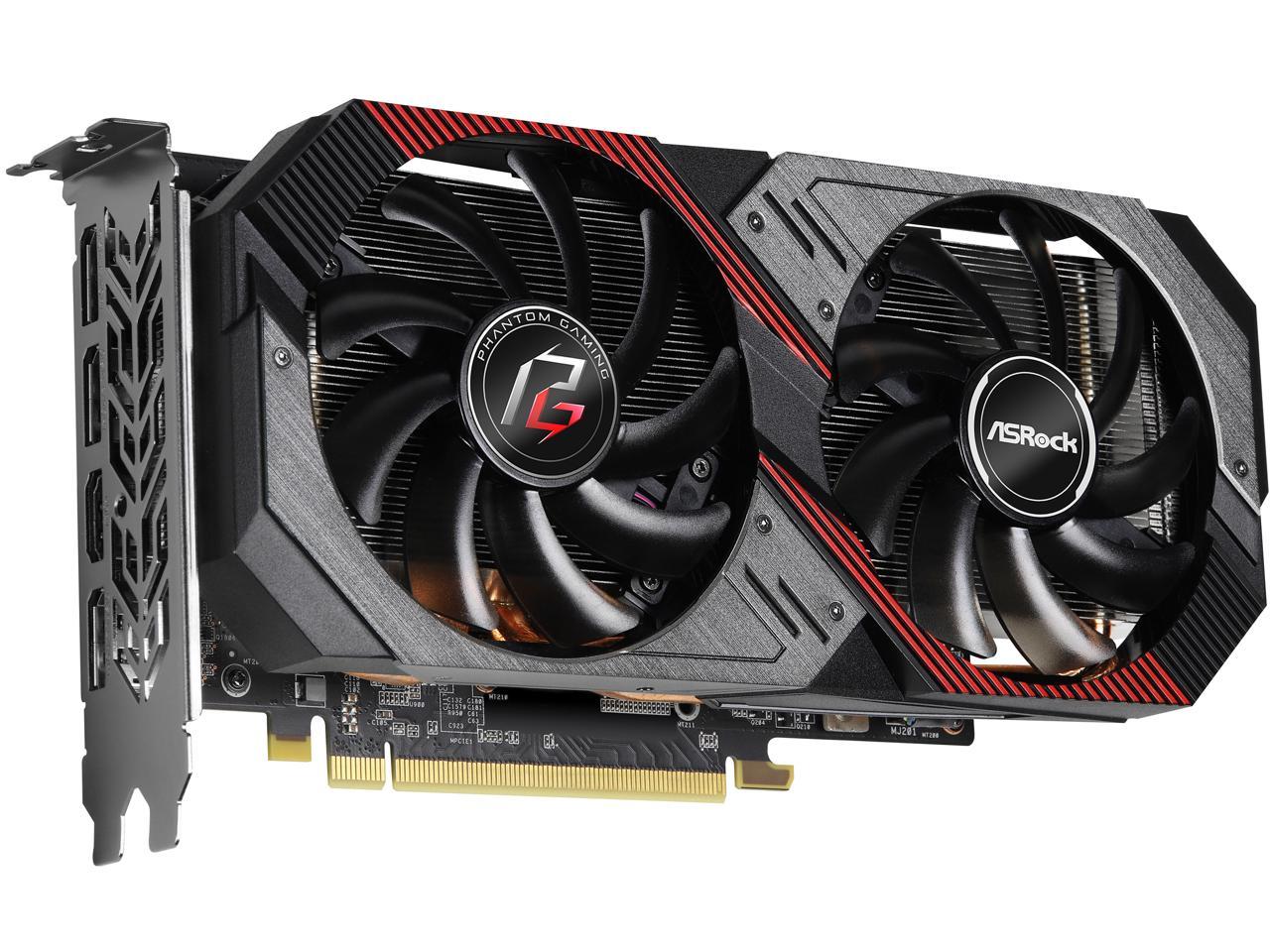 ASRock Phantom Gaming D2 Radeon RX 5600 XT RX5600XT PGD2 6GO 6GB (14Gbps) 192-Bit GDDR6 PCI Express 4.0 x16 HDCP Ready Video Card