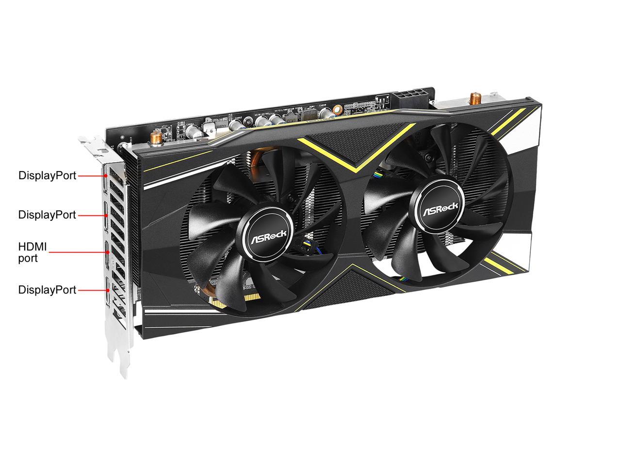 ASRock Challenger D Radeon RX 5600 XT RX5600XT CLD 6GO 6GB (14Gbps) 192-Bit GDDR6 PCI Express 4.0 x16 HDCP Ready Video Card