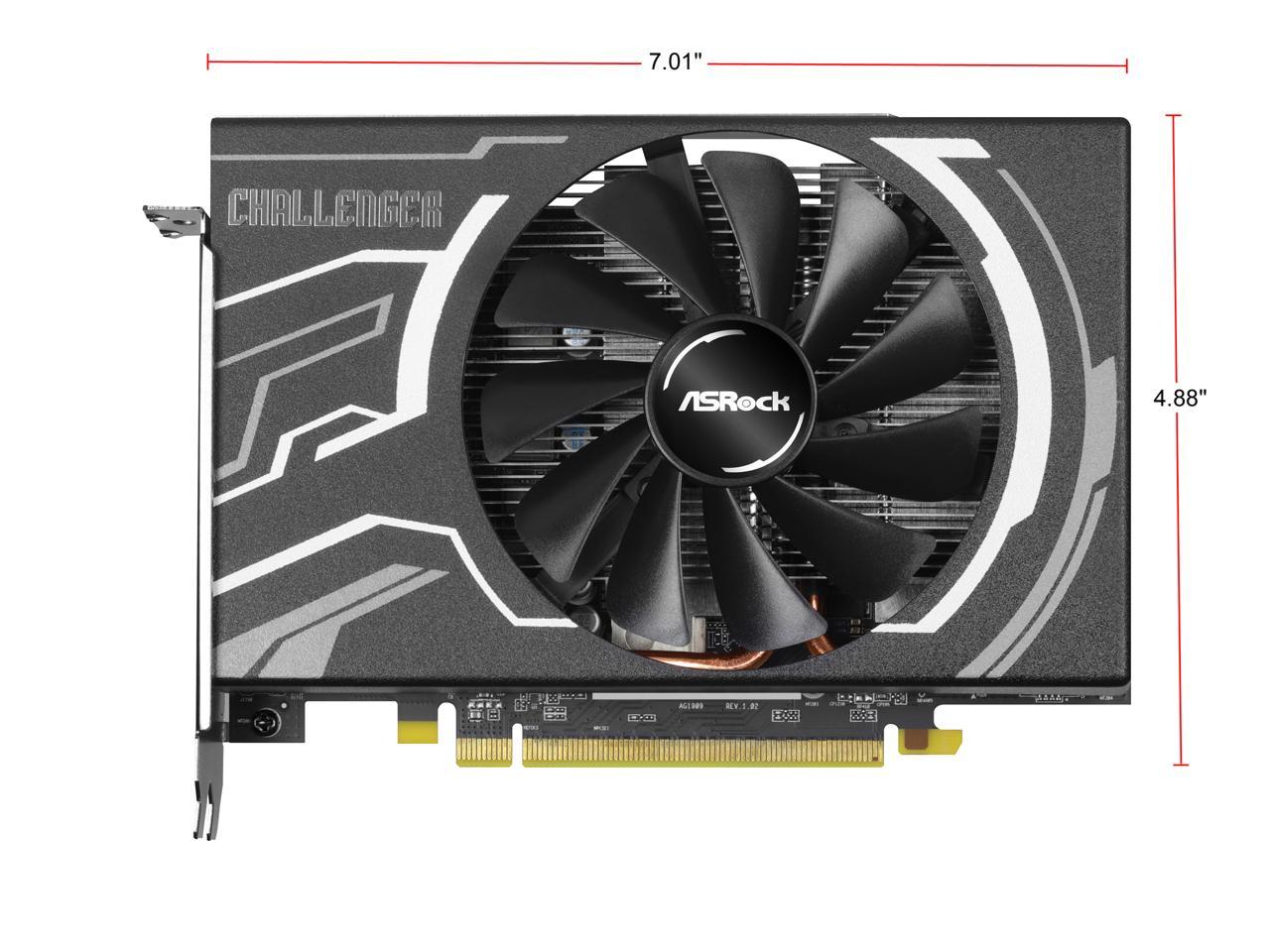 ASRock Challenger ITX Radeon RX 5500 XT DirectX 12 RX5500XT CLI 8G 8GB 128-Bit GDDR6 PCI Express 4.0 x8 HDCP Ready Video Card