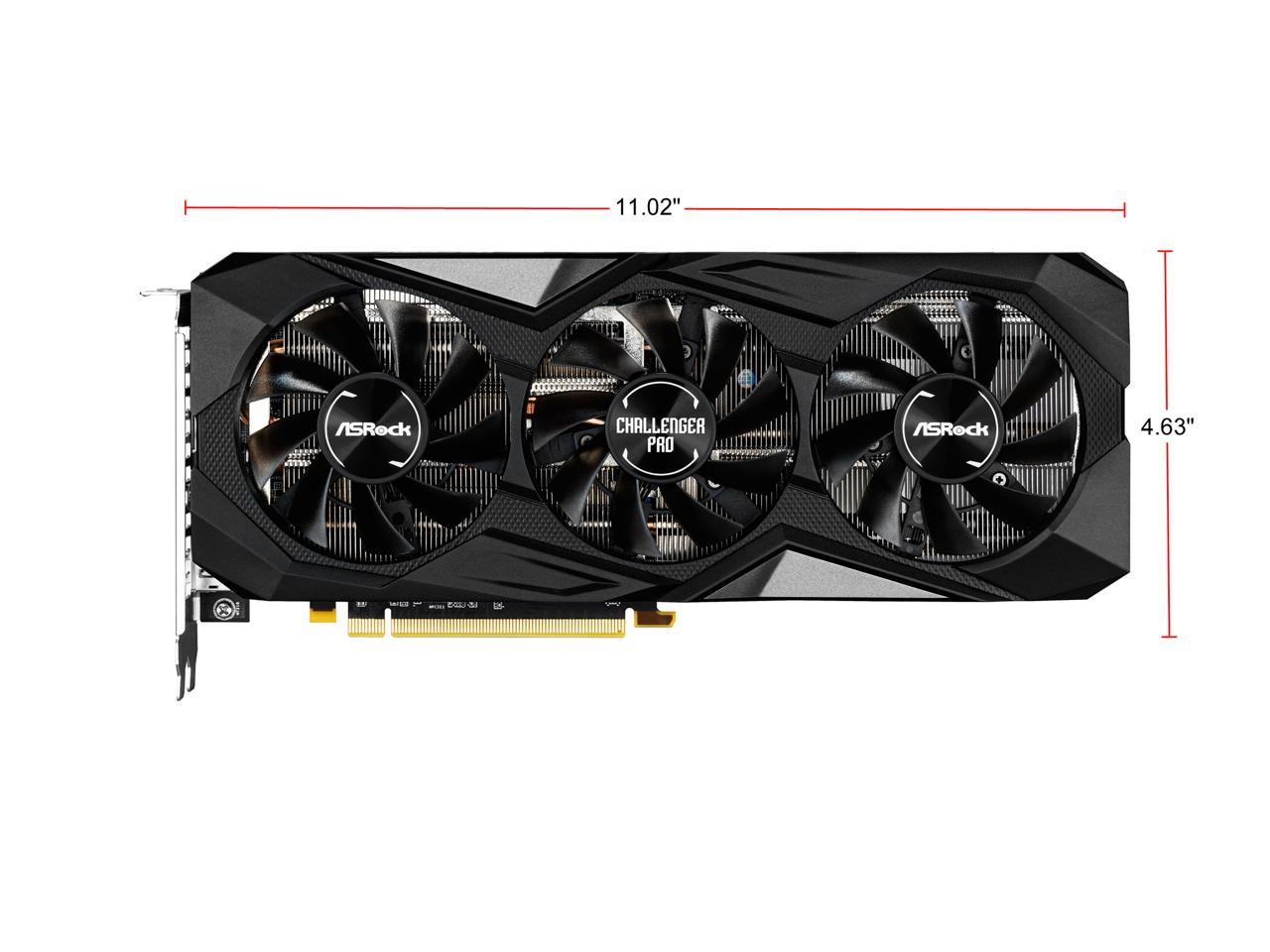 ASRock Challenger Pro Radeon RX 5600 XT DirectX 12 RX5600XT CLP 6GO 6GB 192-Bit GDDR6 PCI Express 4.0 x16 HDCP Ready Video Card